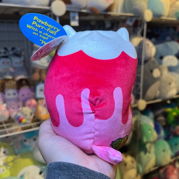 Cats vs Pickles Chonk Pawberry Purr-fait 6” Stuffed Bean Plush - Picture 2 of 3